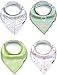 Zoozik Baby Bandana Bibs for Drooling and Teething 4 Pack Gift Set For Girls - 