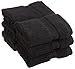 Superior Egyptian Cotton Pile Face Towel/Washcloth Set of 6, Ultra Soft Luxury Towels, Thick Plush Essentials, Absorbent Heavyweight, Guest Bath, Hotel, Spa, Home Bathroom, Shower Basics, Black