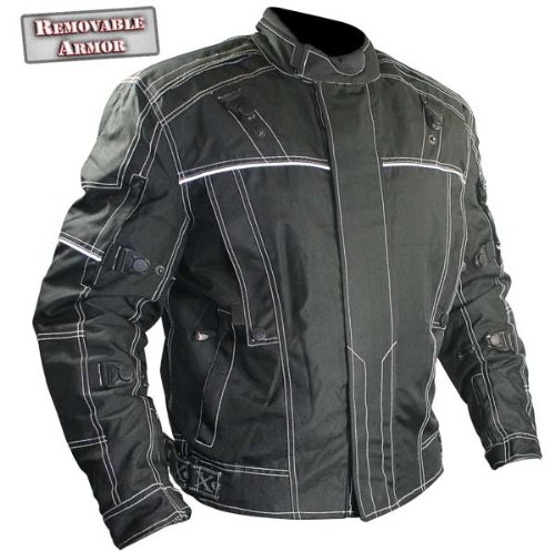 Xelement Men’s Cruiser Cordura Vented Armored Motorcycle Jackets - Size : XL