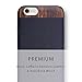 iATO Vesco Slim Leather and Wooden Overlay on Polycarbonate Case for Apple iPhone 6/6S Plus