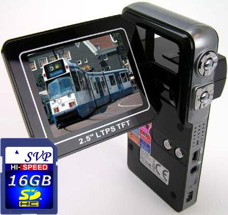 SVP HDDV-3000 12MP Max. 6-in-1 Multi-Functional Camcorder with Rare Huge Flip LCD! (16GB SDHC Card Included)