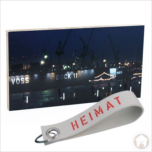DEKOOP - Schl&uuml;sselbrett Brett gro&szlig; Motiv DOCK11 + Schl&uuml;sselband HEIMAT Preisvergleich