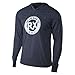 Jumpbox Fitness On The Road to Rx - Navy Blue - Men's Training Long Sleeve Triblend Hoody Workout Shirt