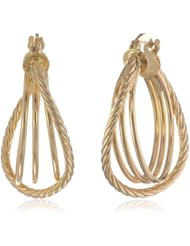 14k Italian Yellow Gold Hoop Earrings