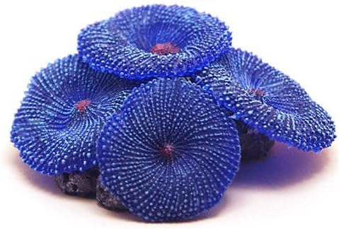 Blue Coral Disk Plants Aquarium Fish Tank Landscape Decoration Glow Simulation Animal Plants Ornament no.36
