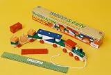 Wooden pull-along train with blocks