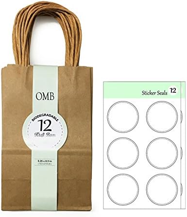 Birthday Favor Gift Bags With Free Sticker Seals! - 12 PCS (Small)