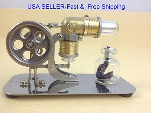 Mini Hot Air Stirling Engine Motor Model Educational Toy Kits Electricity US