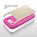 Galaxy S6 Case, S6 Case - ULAK 2in1 Hybrid Rubber Matte Slim Hard Case Cover for Samsung Galaxy S6 (Gold/Rose Pink)