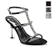 Pleaser Shoes WomenOs JEWEL-27, 4'' Tri-Band T-Strap Sandal W/Rhinestones, Available in 3 colors