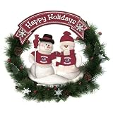 20" NHL Colorado Avalanche Snowman Couple Christmas Berries & Pine Cones Wreath