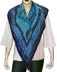 Silk Scarf Hand Painted Square 44 x 44 inches (sqsrf074)