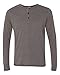 Alternative Men's Eco Mock Twist Henley, Eco Black Mock Nickel, Large