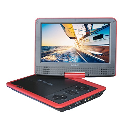 SYNAGY A29 9inch Portable DVD Player CD Player, Red