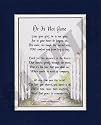 "He Is Not Gone" Touching 8x10 Bereavement Poem , Double-matted in Navy Over White, And Enhanced With Watercolor Graphics.