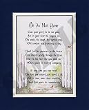 He Is Not Gone 8x10 Poem , Double-matted in Navy Over White.