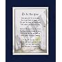 "He Is Not Gone" Touching 8x10 Bereavement Poem , Double-matted in Navy Over White, And Enhanced With Watercolor Graphics.