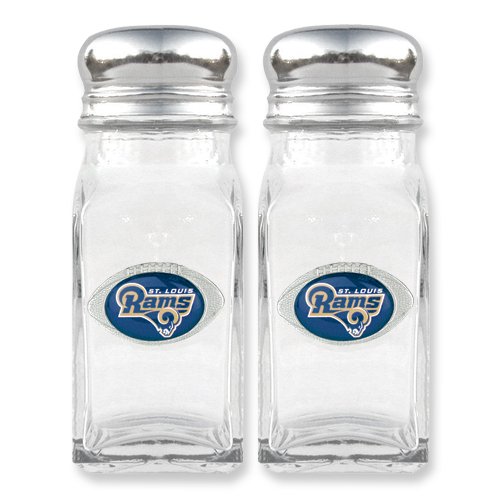 NFL Rams Glass Salt Pepper Shakers