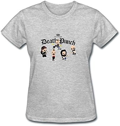 FUSHUOBTW Women's Five Finger Death Punch T-shirt Size XXL Grey