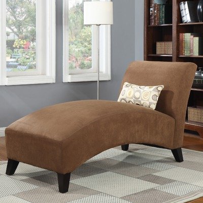 Handy Living 340CL-AAA89-084 Microfiber Chaise, Dark Brown
