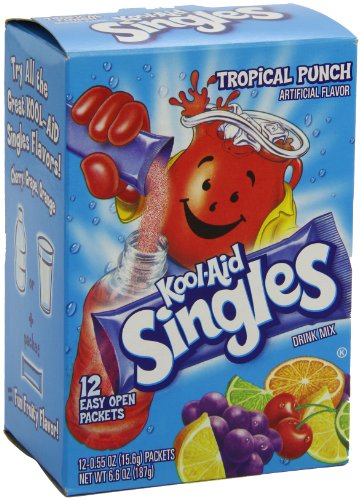 Kool-Aid Drink Mix, Sugar Sweetened Tropical Punch, 6.6-Ounce Boxes (Pack of 4)