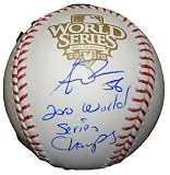 Andres Torres Autographed 2010 World Sereies Baseball W/PROOF, Picture of Andres Signing For Us, San Francisco Giants, World Series Champions