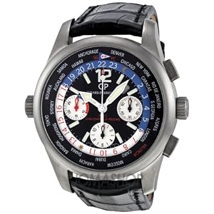 Girard Perregaux WWTC Automatic Black Titanium Leather Mens Watch 4980021657FK6A by Girard Perregaux
