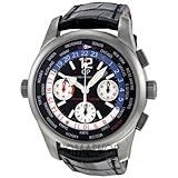 Girard Perregaux WWTC Automatic Black Titanium Leather Mens Watch 4980021657FK6A