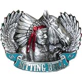 Men's SITTING BULL Punk Rock Metal Belt Buckle