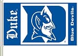 Duke Blue Devils 11x18 Double Sided Car Flag w/Wall Brackett - Set of 2
