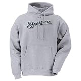 Milwaukee Brewers Youth Tackle Twill Hoody with I-pod pocket, Size= Large