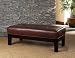 Coffee Table Leather Bench Ottoman Top Grain Leather Button Tufted By Coaster Furniture