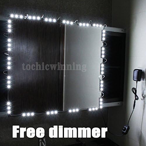 10' LED Mirror Light Kit Hollywood Makeup Mirror Light, Vanity White with Dimmer
