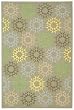 3'9" x 5'9" Rectangular Oscar Isberian Rugs Area Rug Opal/Gray Color Hand Hooked China "Martha Stewart Collection" Block Quilt Design