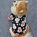 Mikey Store Christmas Pet Puppy Snowman Warm Pullover High-Grade Embroidered Clothes (Black, XS)