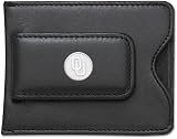 Oklahoma Sooners 5/8" Sterling Silver Round "OU" on Black Leather Money Clip / Credit Card Holder at Amazon.com