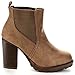 BELLAMARIE ELVY-39 Women's Heeled Lug Sole Elastic Dress Ankle Booties