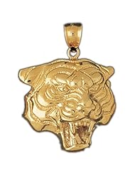 CleverEves 14K Gold Pendant Tiger Head 8.4 - Gram(s)