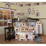 Boutique Brand New GEENNY Baby Boy FireTruck 13PCS CRIB BEDDING SET