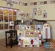 Boutique Brand New GEENNY Baby Boy FireTruck 13PCS CRIB BEDDING SET