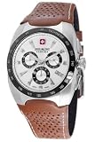 Swiss Military Hanowa Men's 06-4091-04-001-05 Challenger Silver Dial Leather Strap Watch