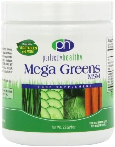 Perfectly Healthy Mega Greens plus MSM Powder - 8 oz -pack of 1 by Perfectly Healthy