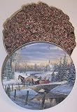 Scott's Cakes Mini Chocolate Covered Pretzels with Christmas Color Non-Pareils in a Large Sleigh Ride Tin