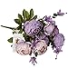 Luyue Peonies Artificial Flowers Vintage Faux Peony Arrangements Fake Flower for Vase Silk Floral Bouquet for Table Centerpiece Wedding Decoration Indoor Home Decor