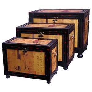 Asian Design Furniture and Home D�cor - 25 Raging Stallions Storage Boxes (Nested Set of...