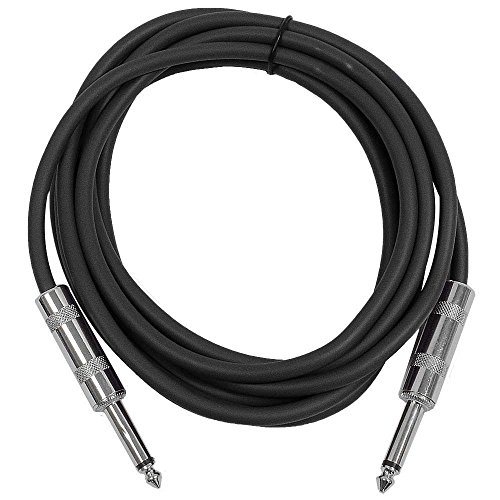 Seismic Audio - SASTSX-10 - 10 Foot TS 1/4" Guitar, Instrument, or Patch Cable Black