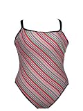 Nautica Watermelon Diagonal Striped One Piece Swimsuit (14)