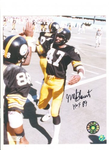 Mel Blount Autographed/Hand Signed Pittsburgh Steelers 8x10 Photo with HOF 89 Inscription