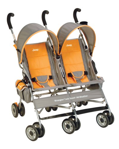 Jeep Wrangler Twin Sport All-Weather Umbrella Stroller in Fierce