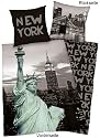 Herding 485916050412 Bettw&auml;sche New York Liberty, Kopfkissenbezug: 80 80 cm, Bettbezug: 135 200 cm, Microfaser